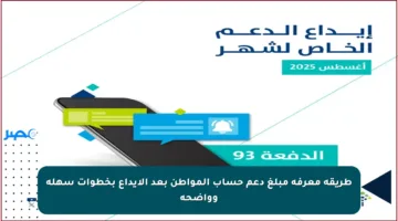 طريقة معرفة مبلغ دعم حساب المواطن بعد الإيداع بخطوات سهلة وواضحة